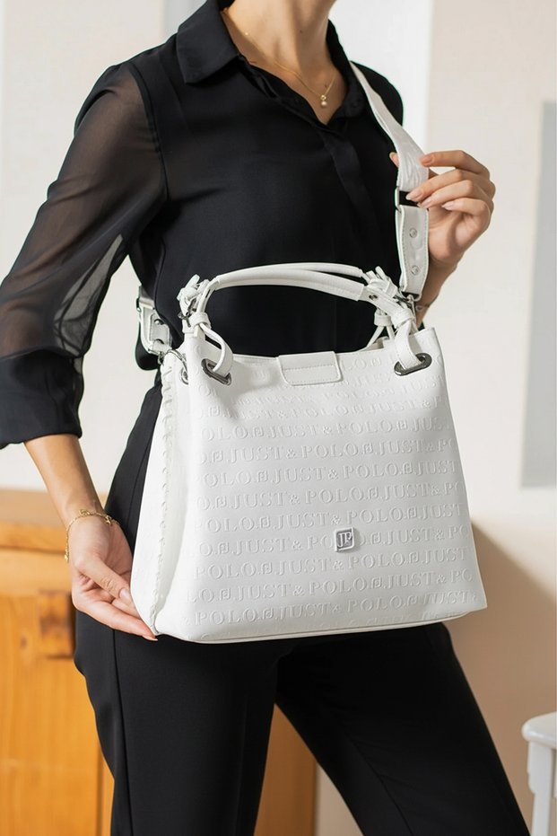 Women's 3-Compartment Long Crossbody Shoulder Bag (31X26 cm)