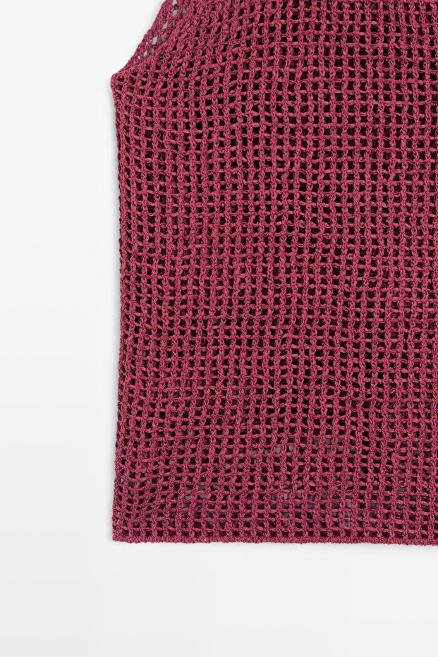 Kroşe örgü büstiyer - 7