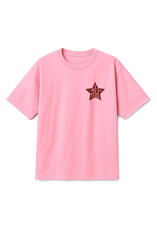 Oversize Unisex Star Printed T-Shirt