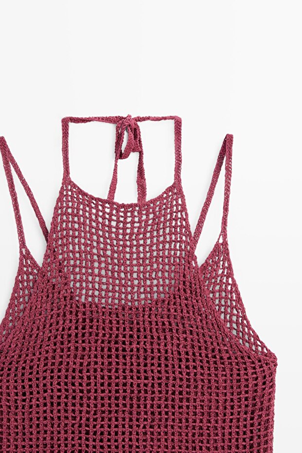 Kroşe örgü büstiyer - 6