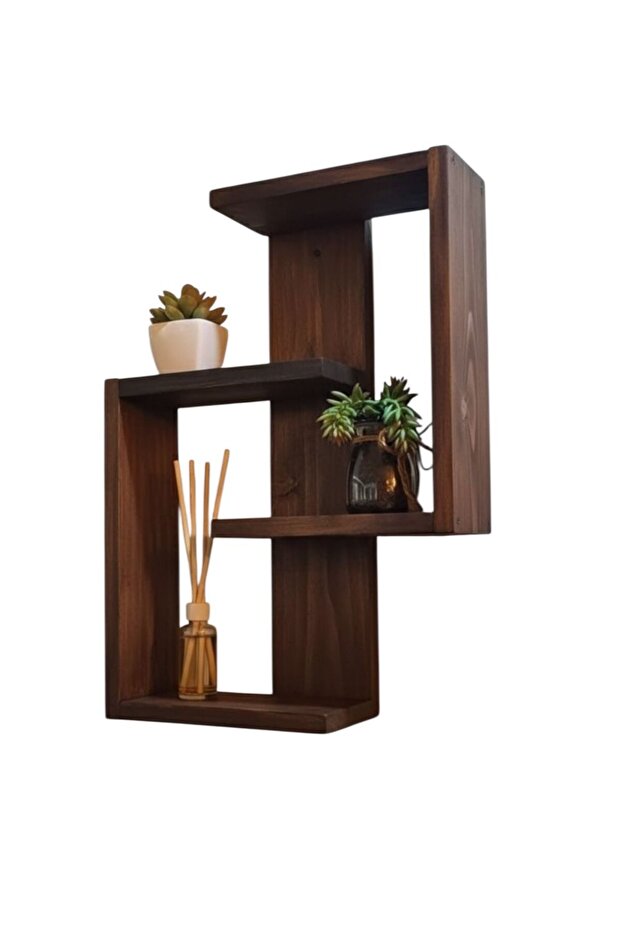 Ahşap Duvar Rafı - 1