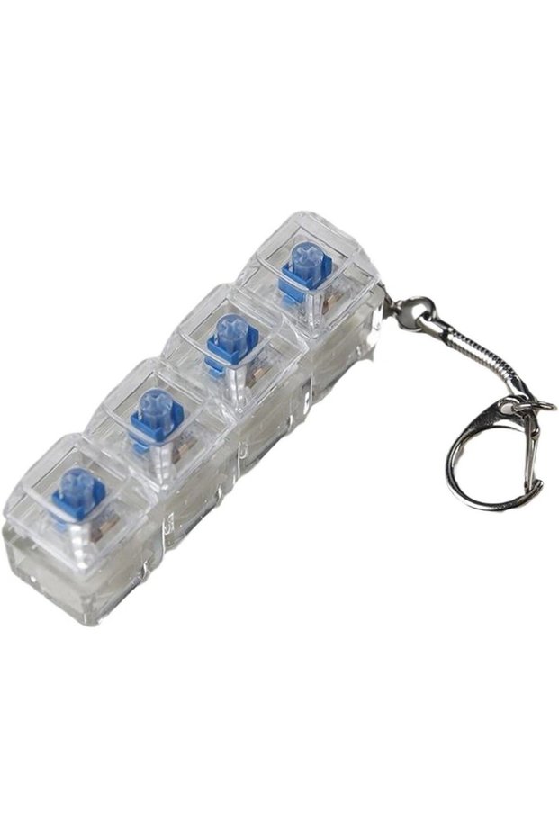 4-Key Lighted Keyboard Keychain Stress Reliever