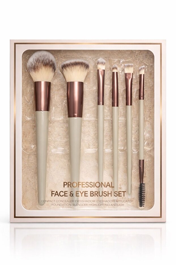 6 Parça Makyaj Fırça Seti - 1