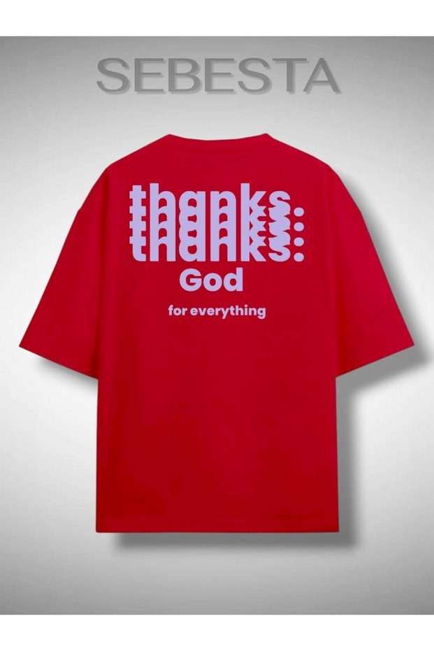 Thanks God Printed Premium Oversize T-Shirt