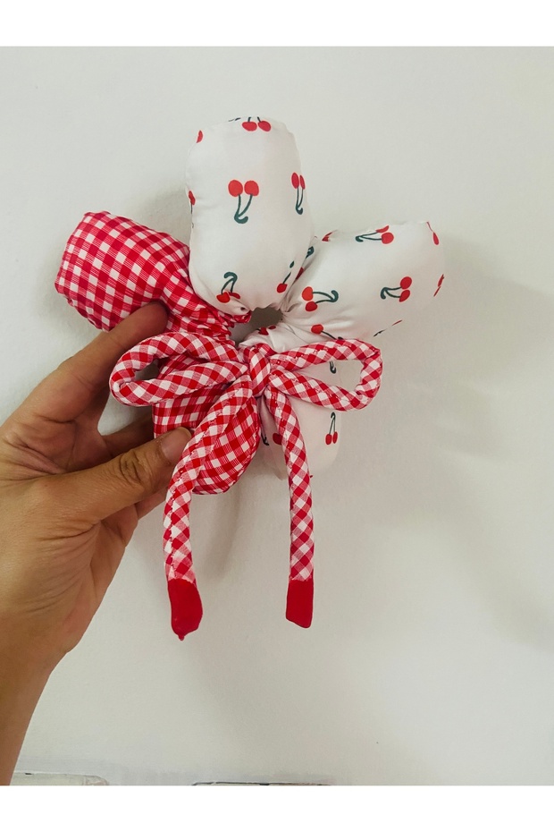 Kawai Flower Puff Floral Fluffy Scrunchies Large Rubber Bun Hair Tie New Season Trend Gift