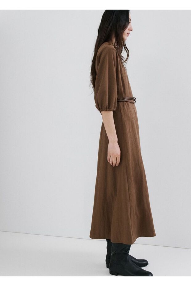 Kemerli liyosel elbise - 7