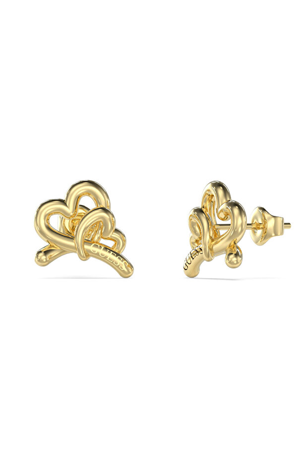 14mm embraced hearts studs