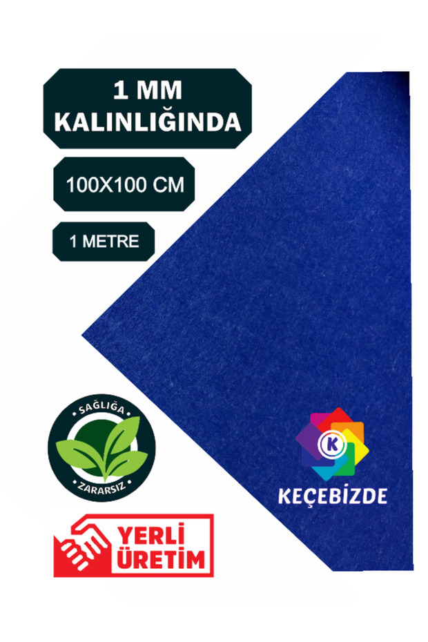 Felt 1 mm Thick 1 Meter Sax Blue
