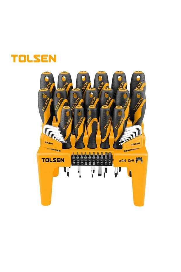 طقم مفكات ورؤوس مكون من 44 قطعة - موديل 20185 - 1