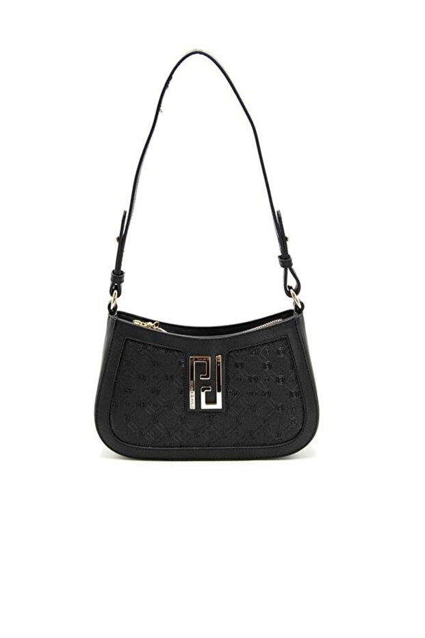 Black - Women's Crossbody Bag with Black Logo Sp1132