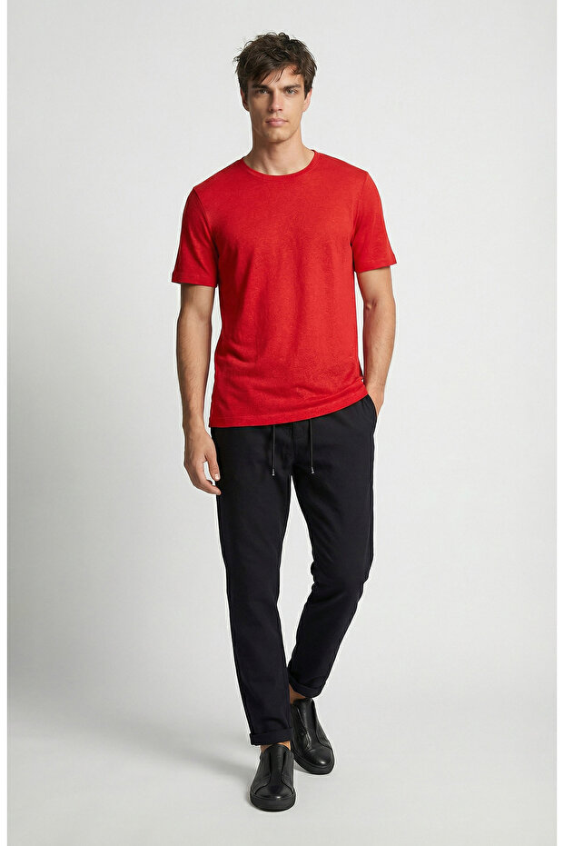 Siyah Diyagonal Jogger Pantolon - 1