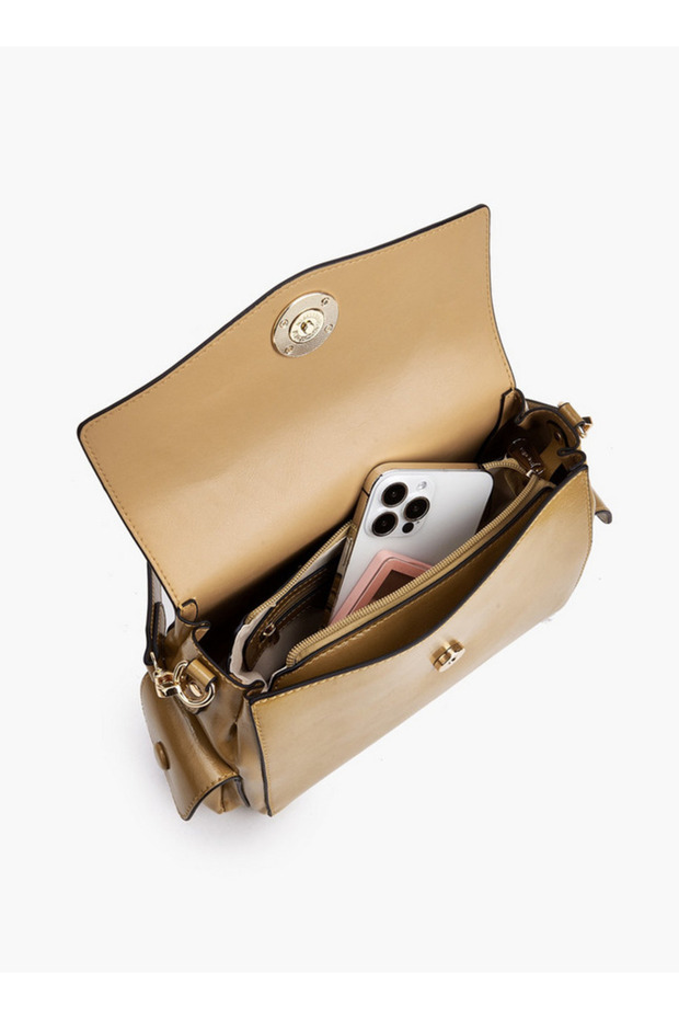 حقيبة كتف صلبة مع حزام قابل للفصل - 7