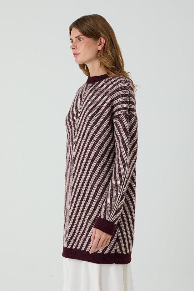 Akasya Vani̇ze Sweater Bordo