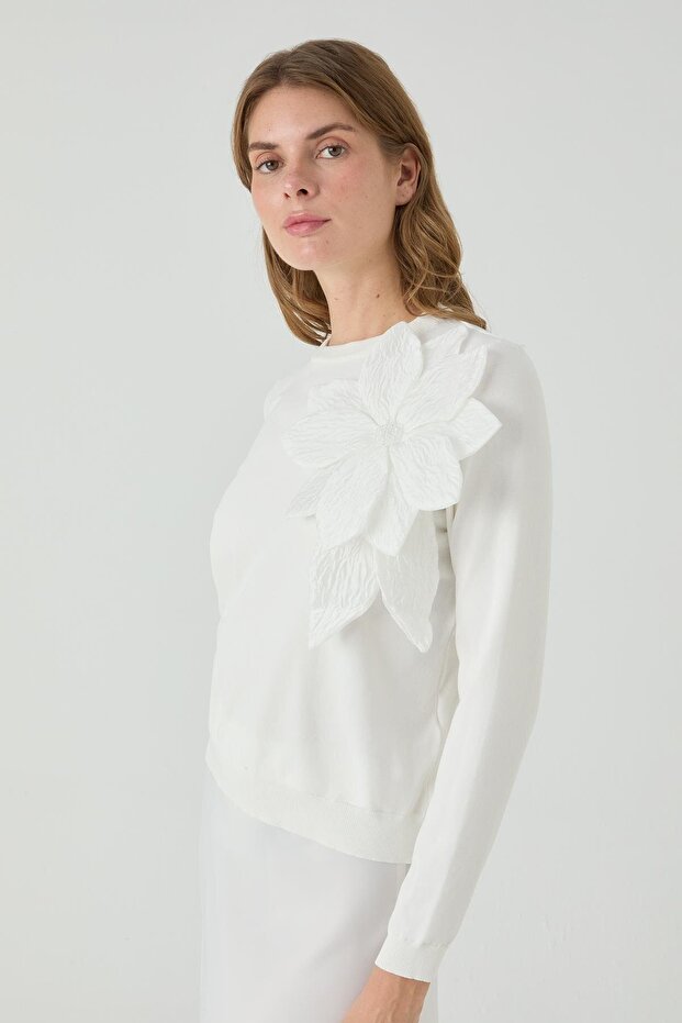 Rose Sweater Beylem Ecru