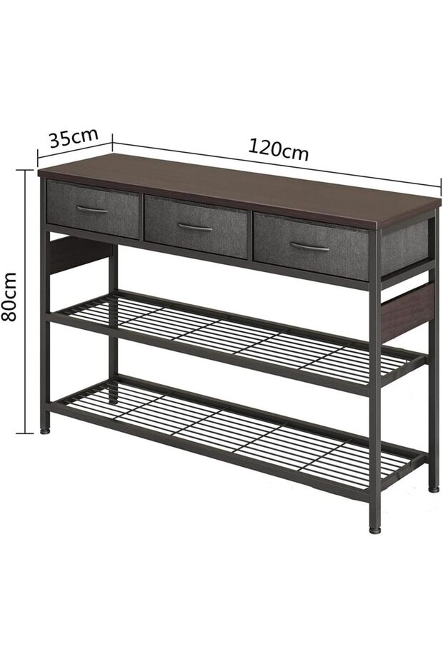 طاولة كونسول عصرية، طاولة مدخل كونسول، طاولة تخزين للأريكة مع أدراج - 6