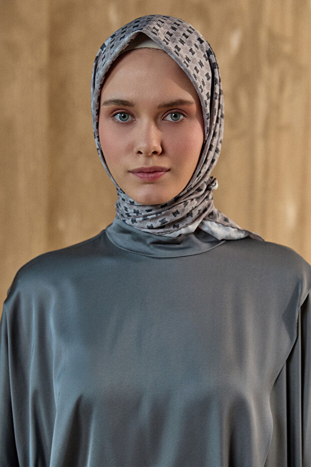 Logolu Monogram Eşarp - 2