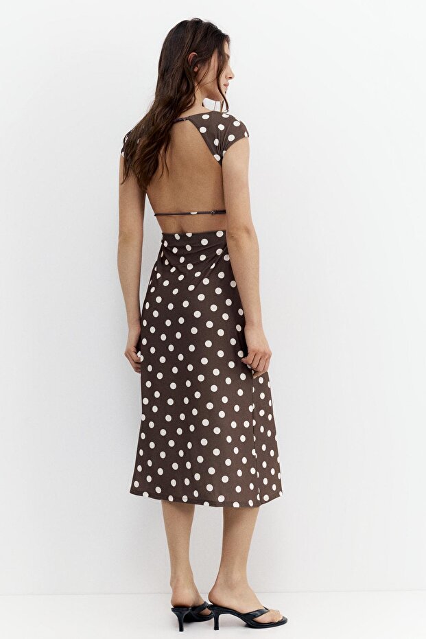 Midi elbise, tek parça kol - 2