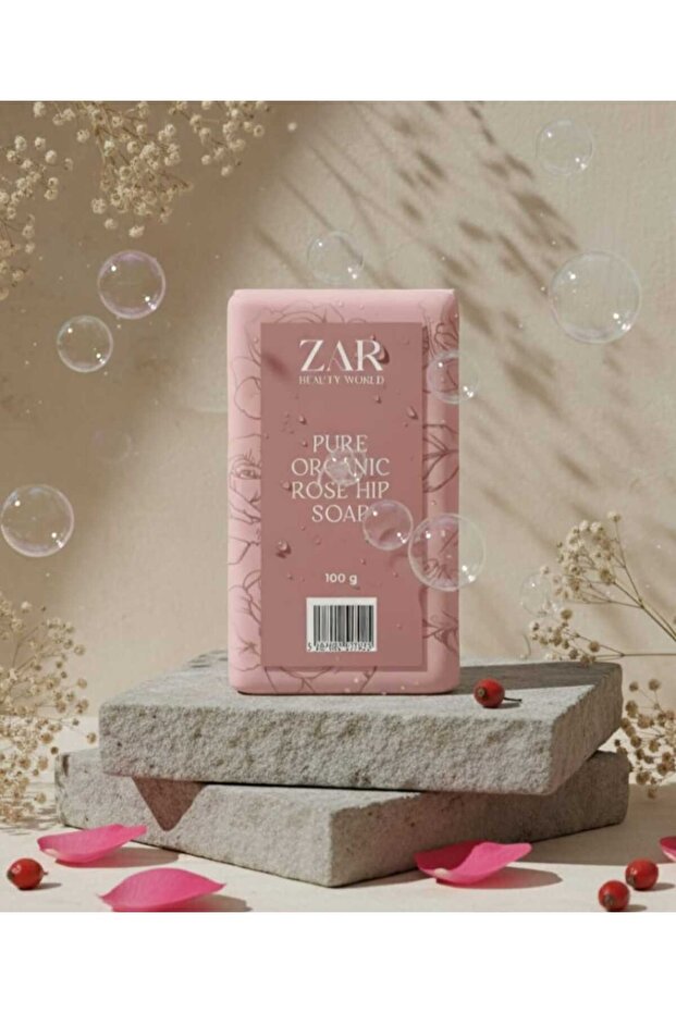 Organic Rosehip Essential Oil Bar Soap for Body and Face