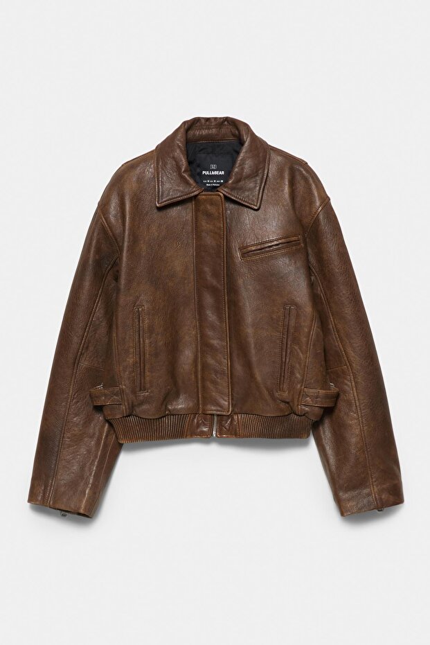 %100 deri bomber ceket - 7