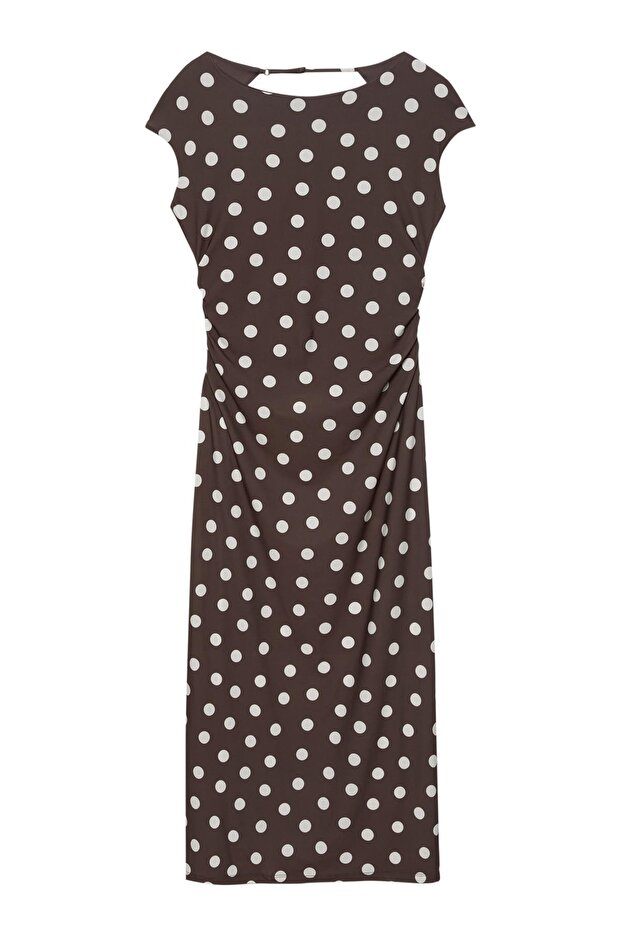 Midi elbise, tek parça kol - 3