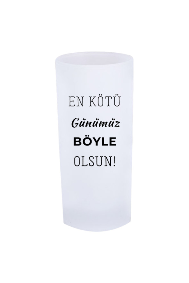 Deepcraft Iced Rakı Glass with Lettering Printed 6-Piece Rakı Glass 230 ml