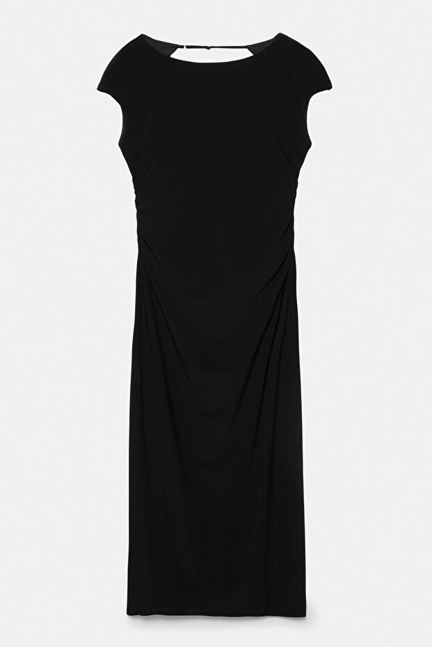 Midi elbise, tek parça kol - 6