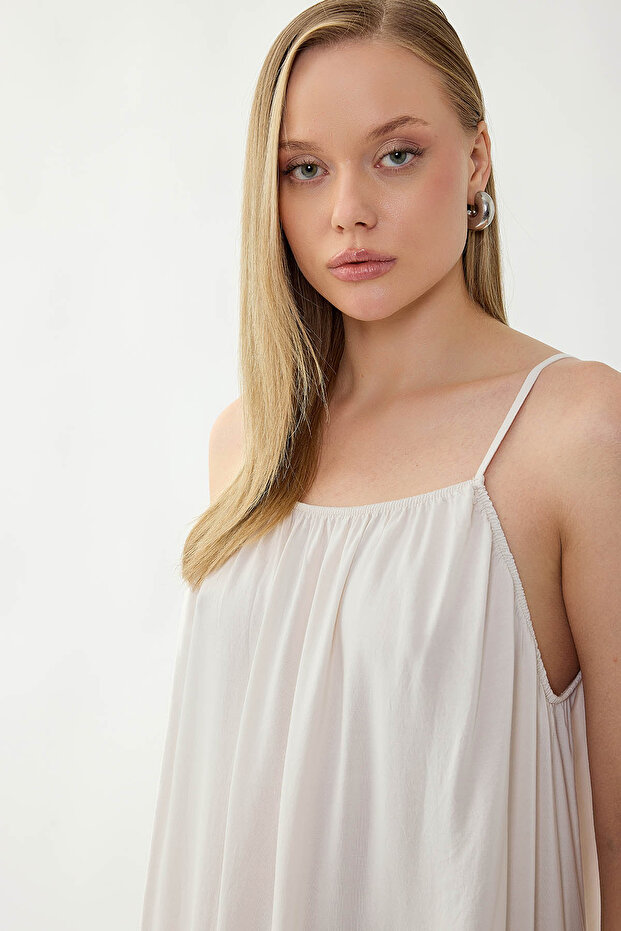 Long Dress with String Straps - 2