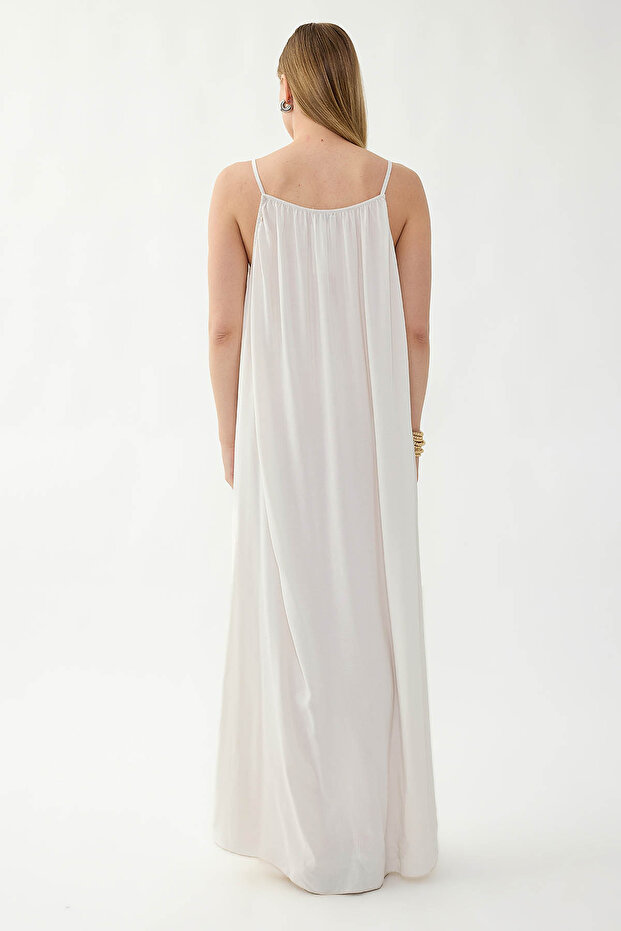 Long Dress with String Straps - 5
