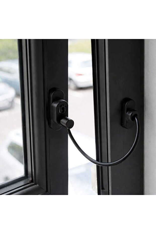 Black Steel Rope Cable Pvc Window Safety Child Safety Lock
