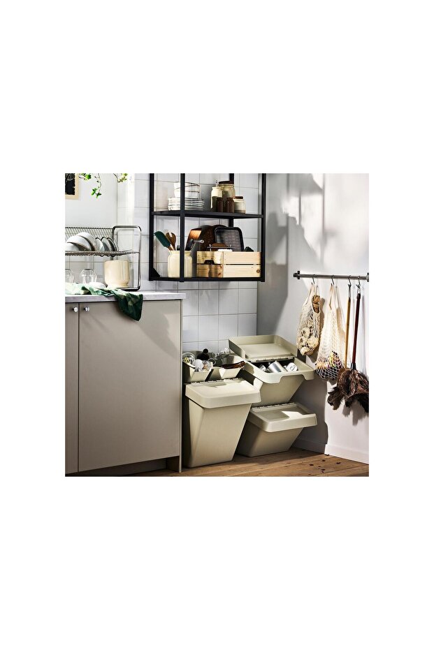 صندوق فرز النفايات، بيج، 60 لتر - 5