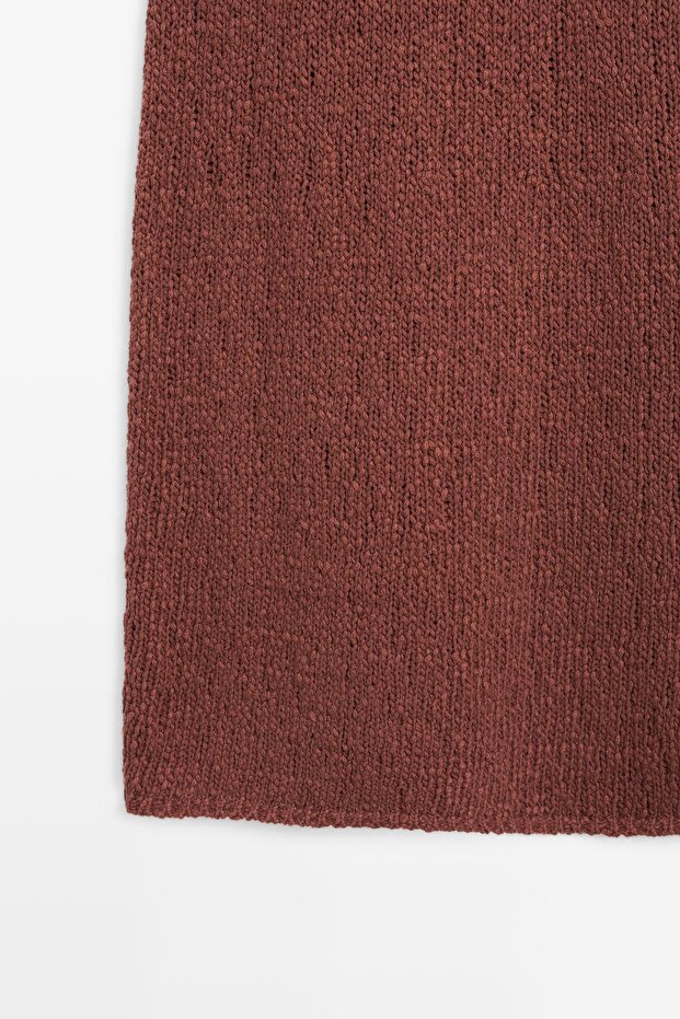 Pamuklu triko midi etek - 6