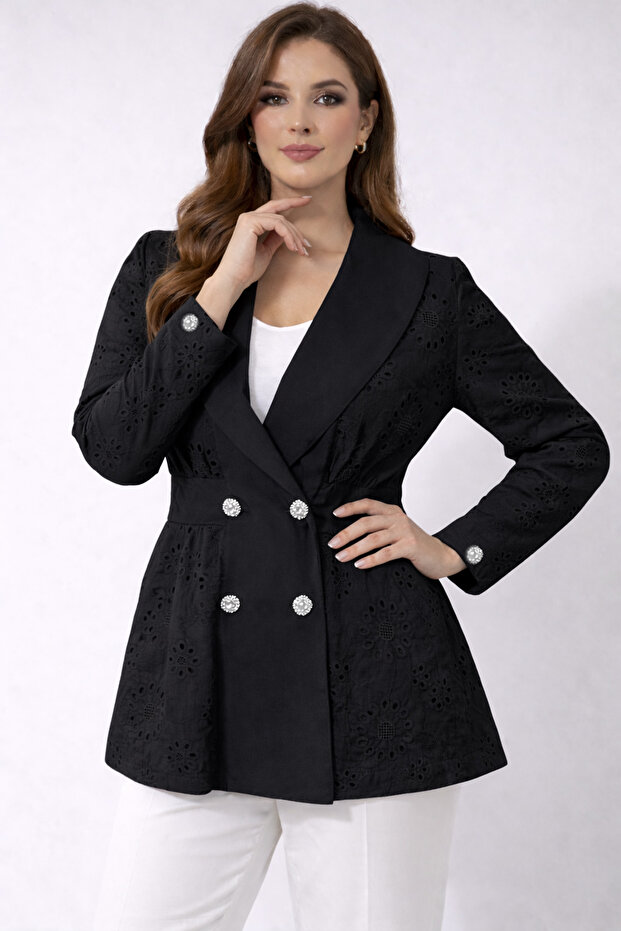 سترة فيستو A3017 باللون الأسود - 1