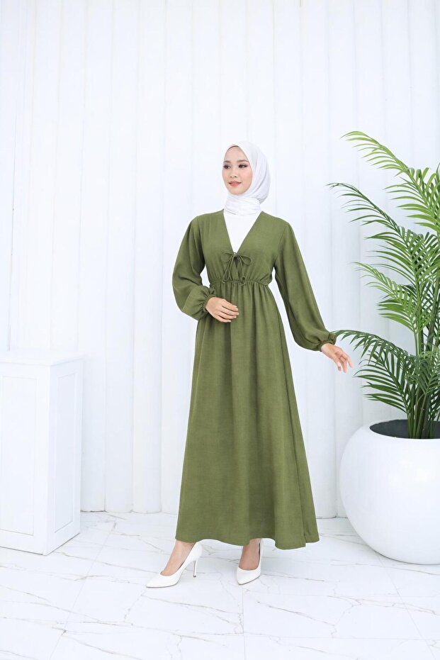 balon kol elbise - 1