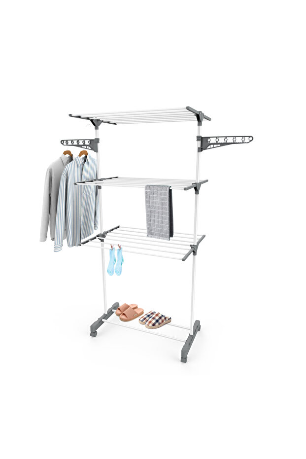 LIBERTI Three Tiers Drying Rack – Foldable Multi-Layer Clothes Dryer Stand (Model 124501)