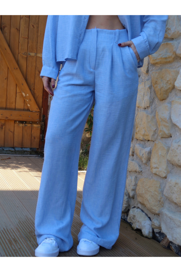 طقم قميص وبنطلون مطوي - 4