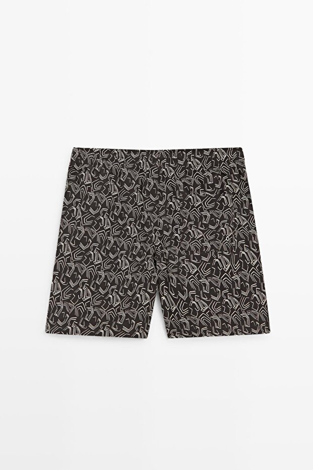 Soyut detaylı deniz şortu - 6