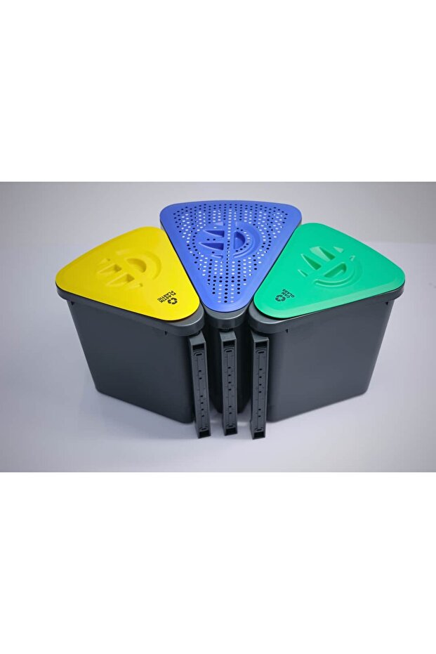 3'lü Çöp Kovası Seti - 5