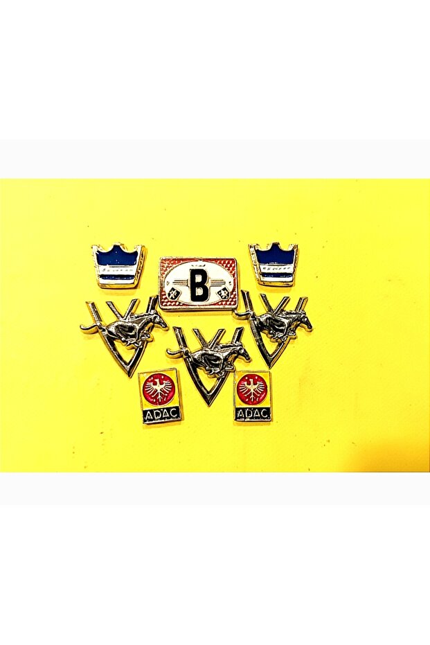 8 Metal Nuts with Emblem Tape