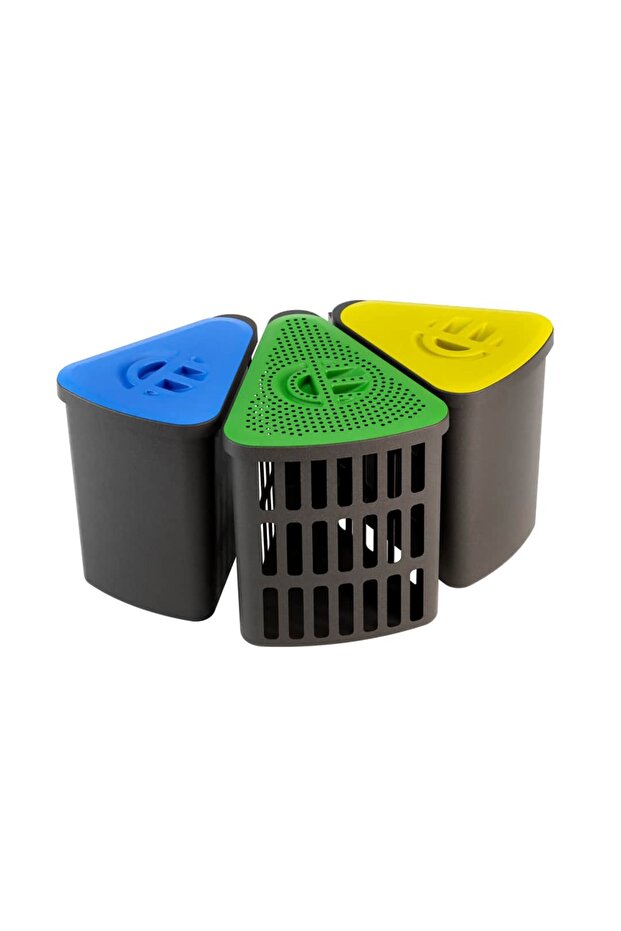3'lü Çöp Kovası Seti - 2