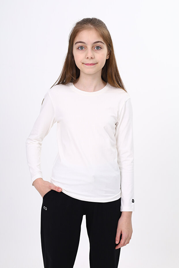 Girl's Crew Neck Long Sleeve T-Shirt