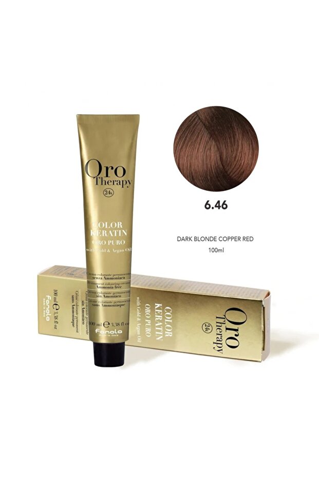 Oro Puro Hair Color 6.46 Dark Blonde Copper Red 100ml