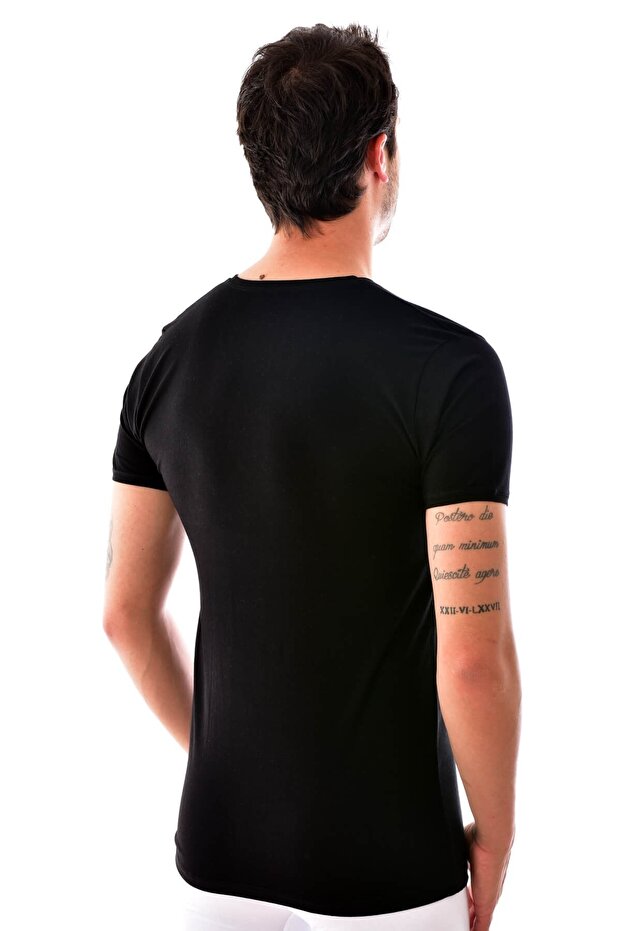 Elit 1303 Men's V-Neck Elastane Undershirt - 2