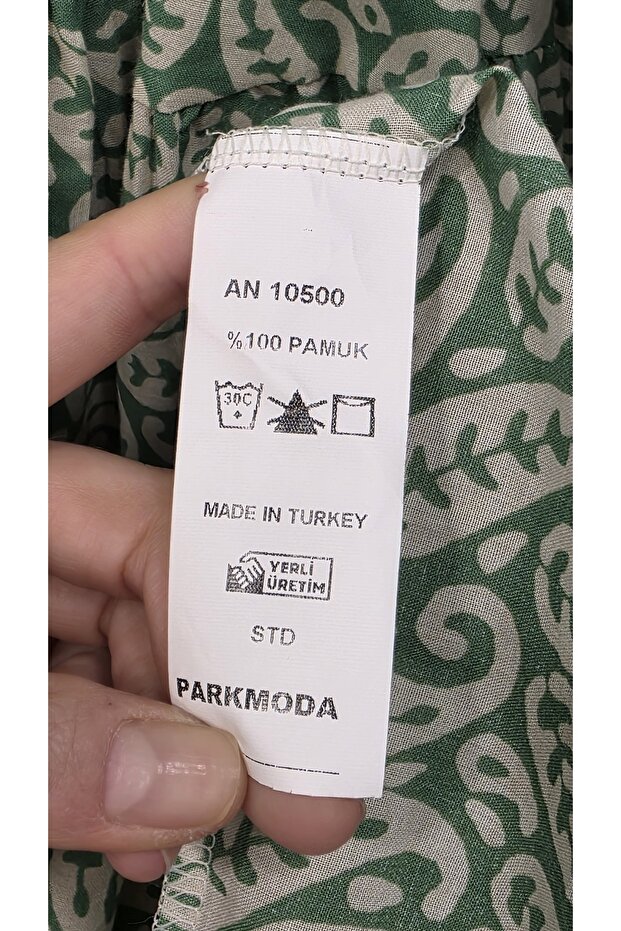 Rochie lungă bumbac lu Elbise cu model - 5