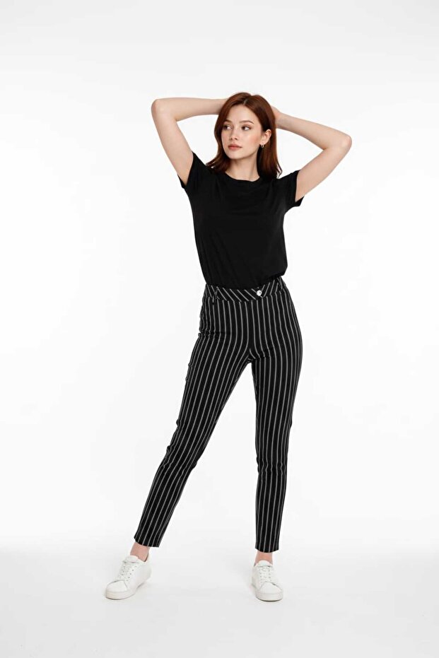 Women's Side Pocketed Pants Bat.45043