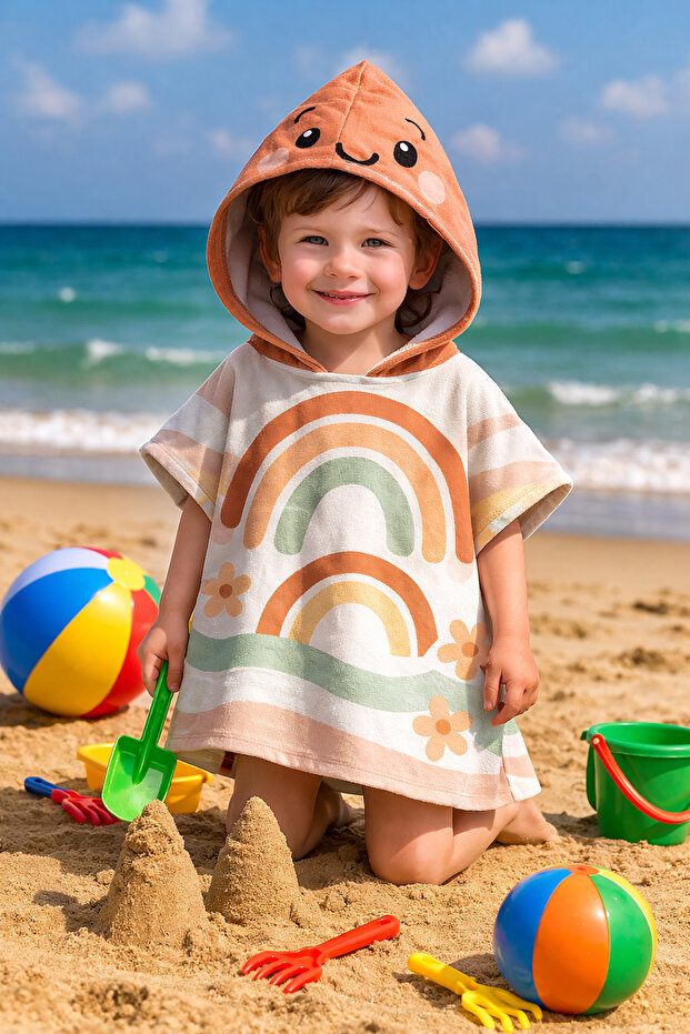 Children's Poncho - Sea Towel - Beach Towel