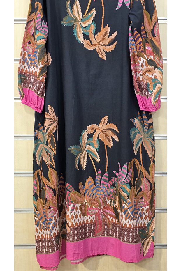 cu model Rochie lungă bumbac piese - 4