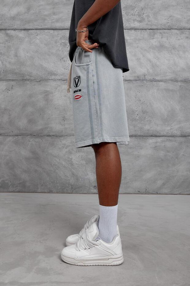 Gray Acs Printed Oversized Sort - 4