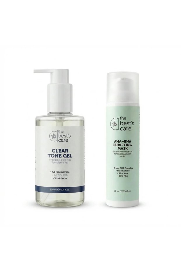 Smooth and Brightening Skin Care Set: Peel-Off Mask 70 ml + Brightening Cleansing Gel 200 ml