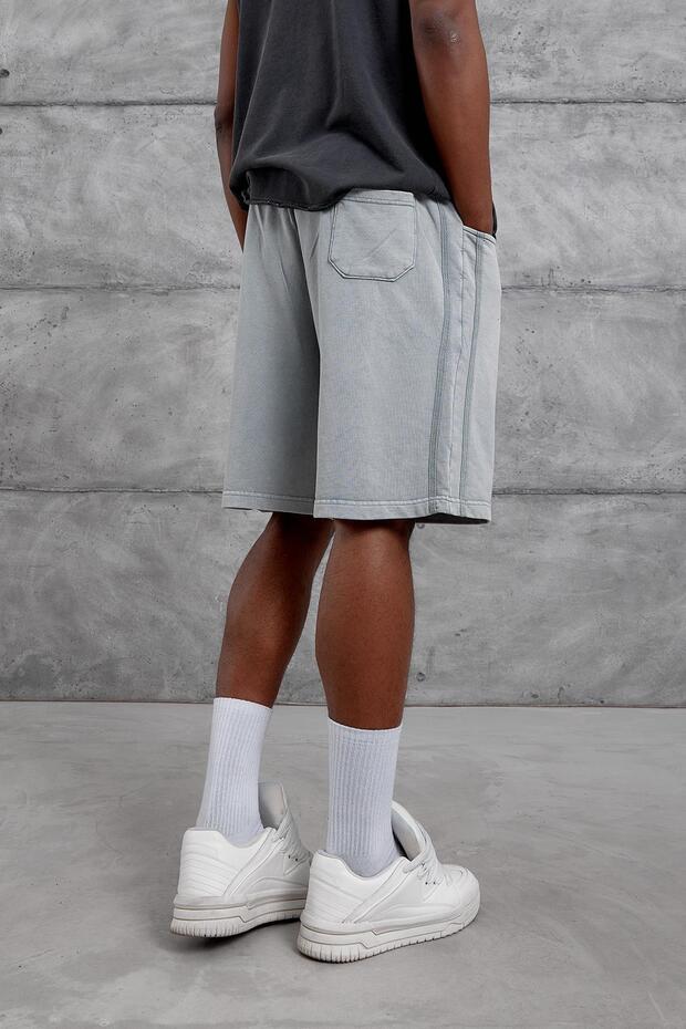 Gray Acs Printed Oversized Sort - 5