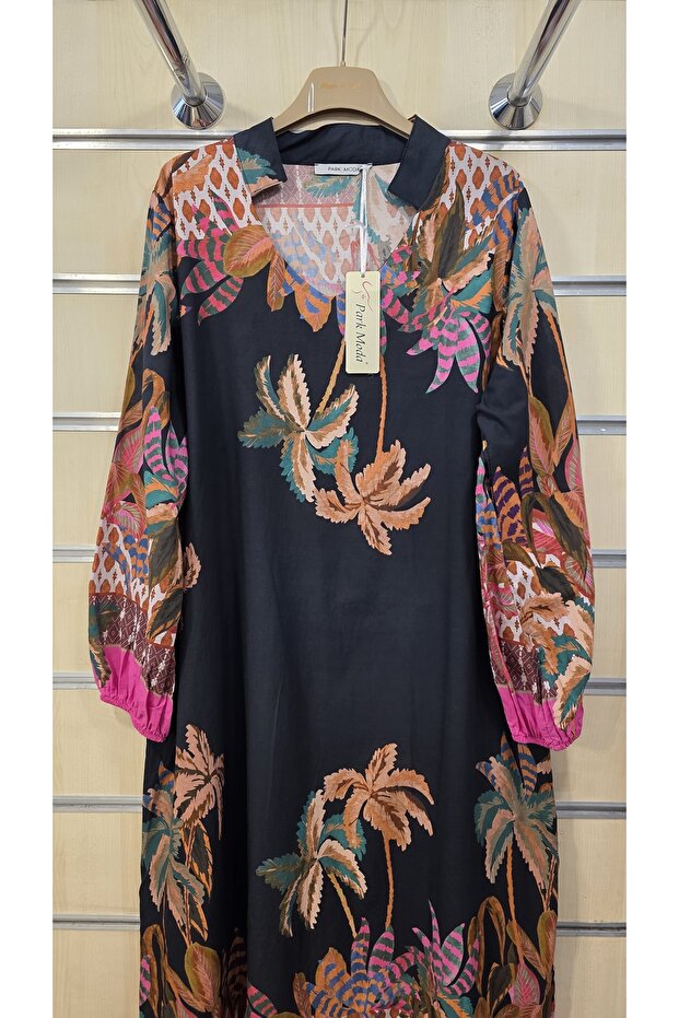 cu model Rochie lungă bumbac piese - 2